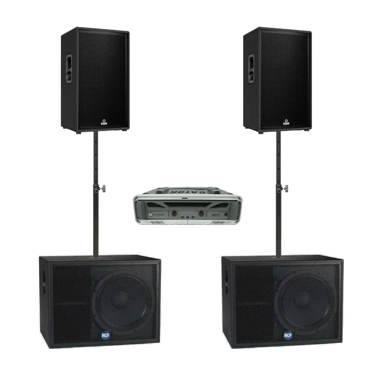 PA [A] - 2x 1.2kW top + sub (tot 300p)